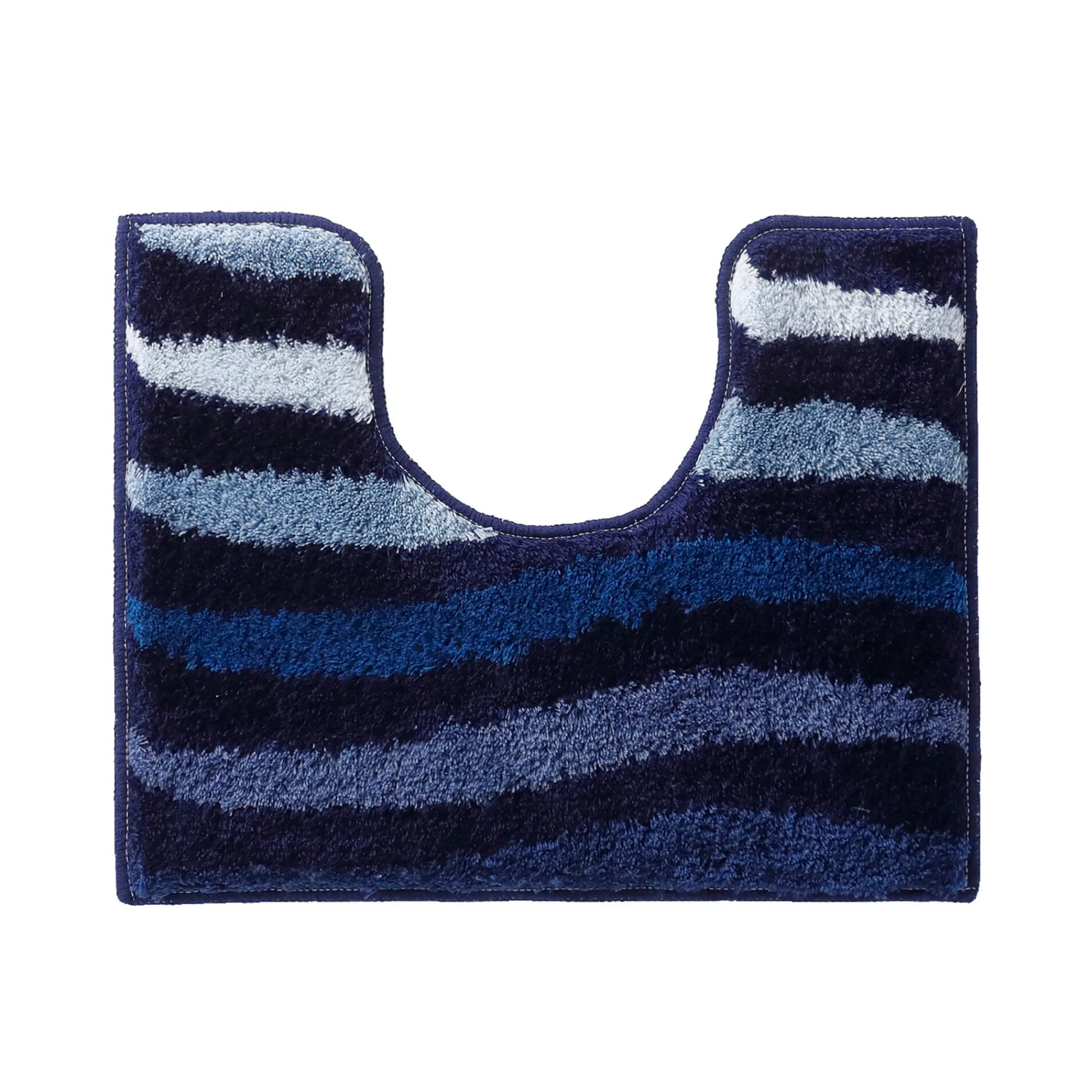 Badmatje<Blancheporte Streelzacht badmatje met zebramotief blauw