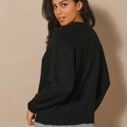 Trui En Vest<Blancheporte Streelzacht vest in patenttricot zwart