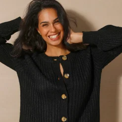 Trui En Vest<Blancheporte Streelzacht vest in patenttricot zwart