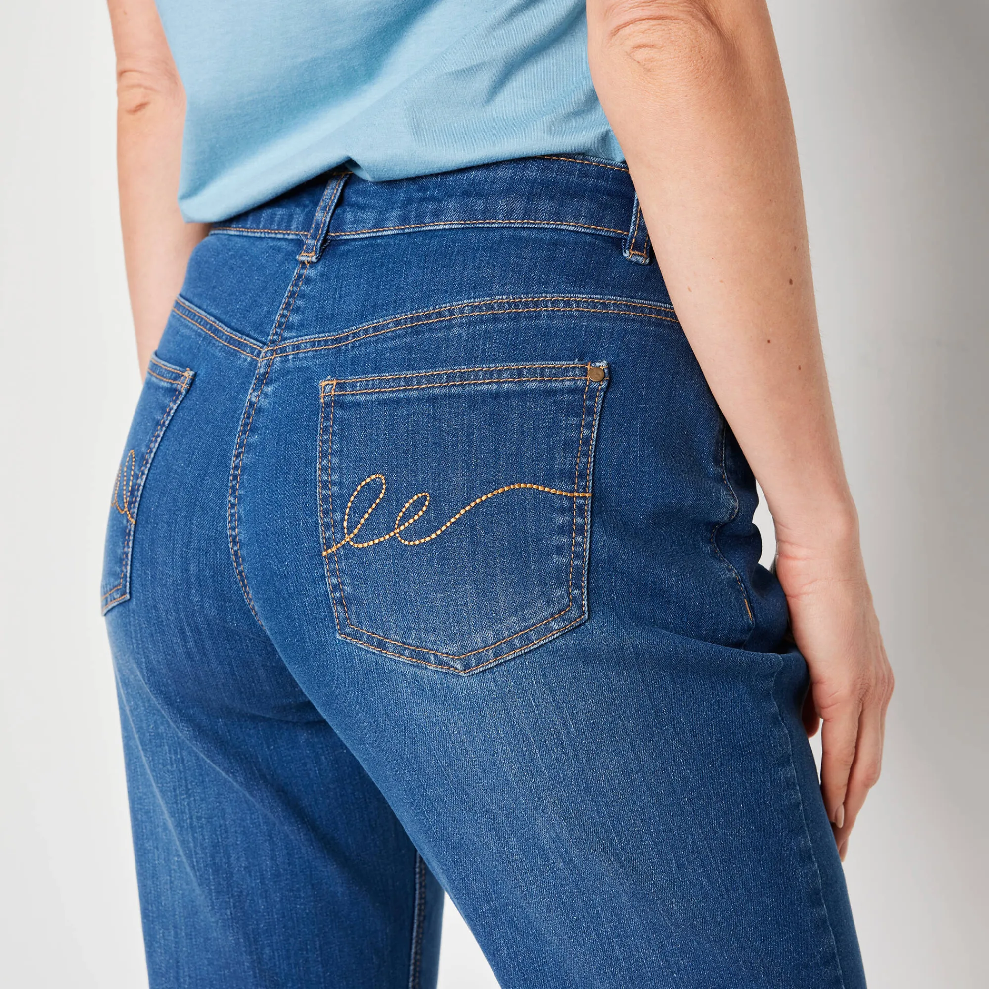Jeans<Blancheporte Stretch jeans in 'mom' model stone