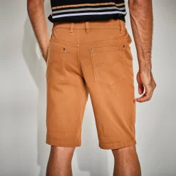 Short En Bermuda<Blancheporte Stretchbermuda met 5 zakken, elastische tailleband opzij karamel