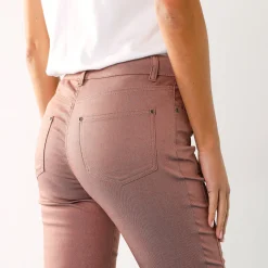 Broek<Blancheporte Stretchbroek met afslankende naden taupe