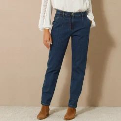 Jeans|Broek<Blancheporte Stretchjeans in 'mom' model, hoge taille stone