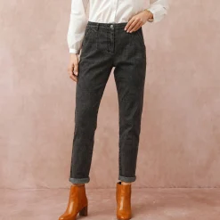 Jeans|Broek<Blancheporte Stretchjeans in 'mom' model, hoge taille used black
