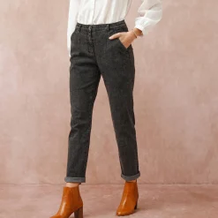 Jeans|Broek<Blancheporte Stretchjeans in 'mom' model, hoge taille used black
