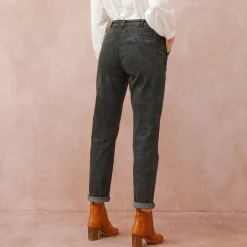 Jeans|Broek<Blancheporte Stretchjeans in 'mom' model, hoge taille used black