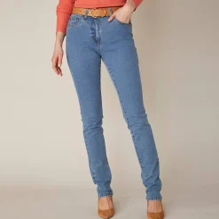 Jeans<Blancheporte Stretchjeans in recht model - kleine lengte bleached