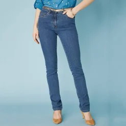 Jeans|Broek<Blancheporte Stretchjeans in recht model - kleine lengte stone