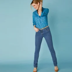 Jeans|Broek<Blancheporte Stretchjeans in recht model - kleine lengte stone