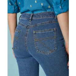 Jeans|Broek<Blancheporte Stretchjeans in recht model - kleine lengte stone