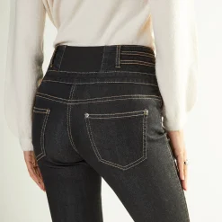 Jeans|Broek<Blancheporte Stretchjeans in recht model met hoge taille black