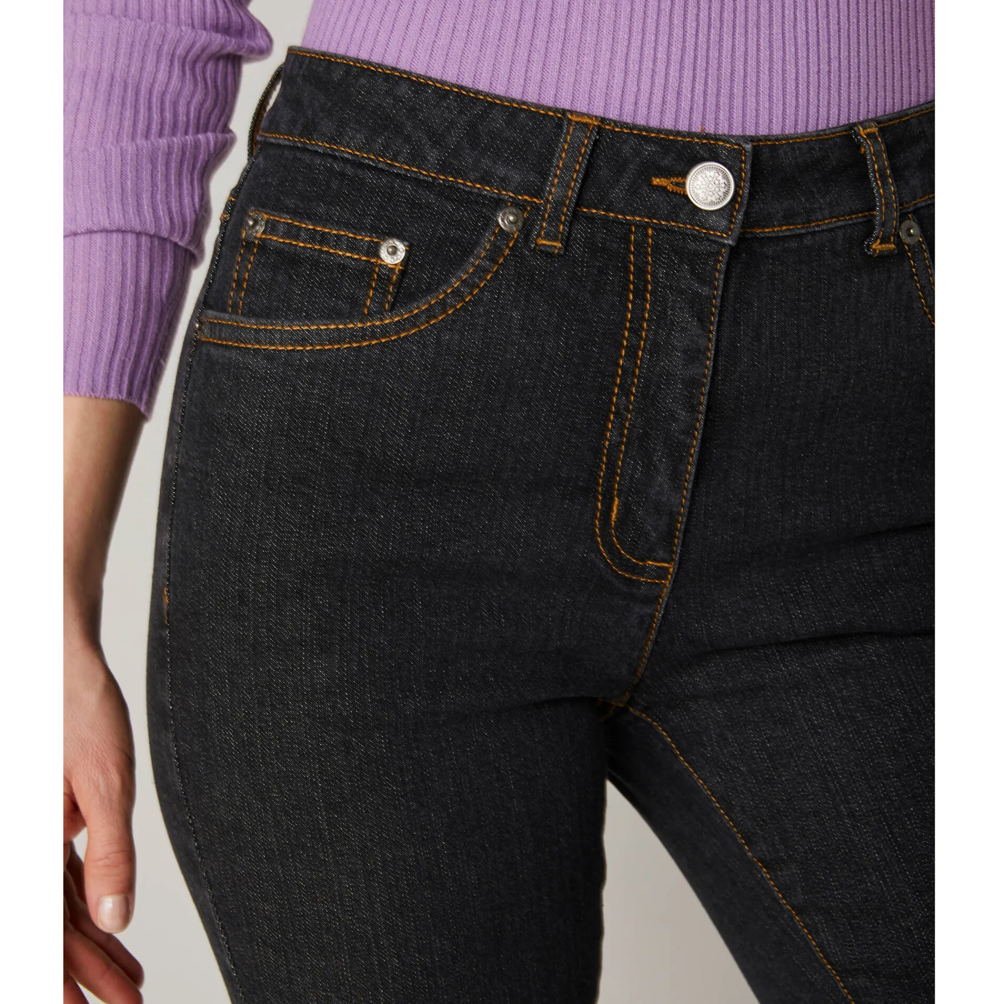 Jeans<Blancheporte Stretchjeans in recht model - kleine lengte black