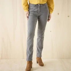 Jeans|Broek<Blancheporte Stretchjeans in recht model - kleine lengte grijs