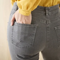 Jeans|Broek<Blancheporte Stretchjeans in recht model - kleine lengte grijs