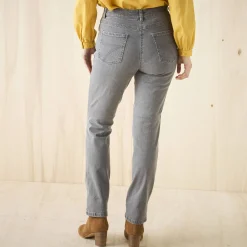 Jeans|Broek<Blancheporte Stretchjeans in recht model - kleine lengte grijs