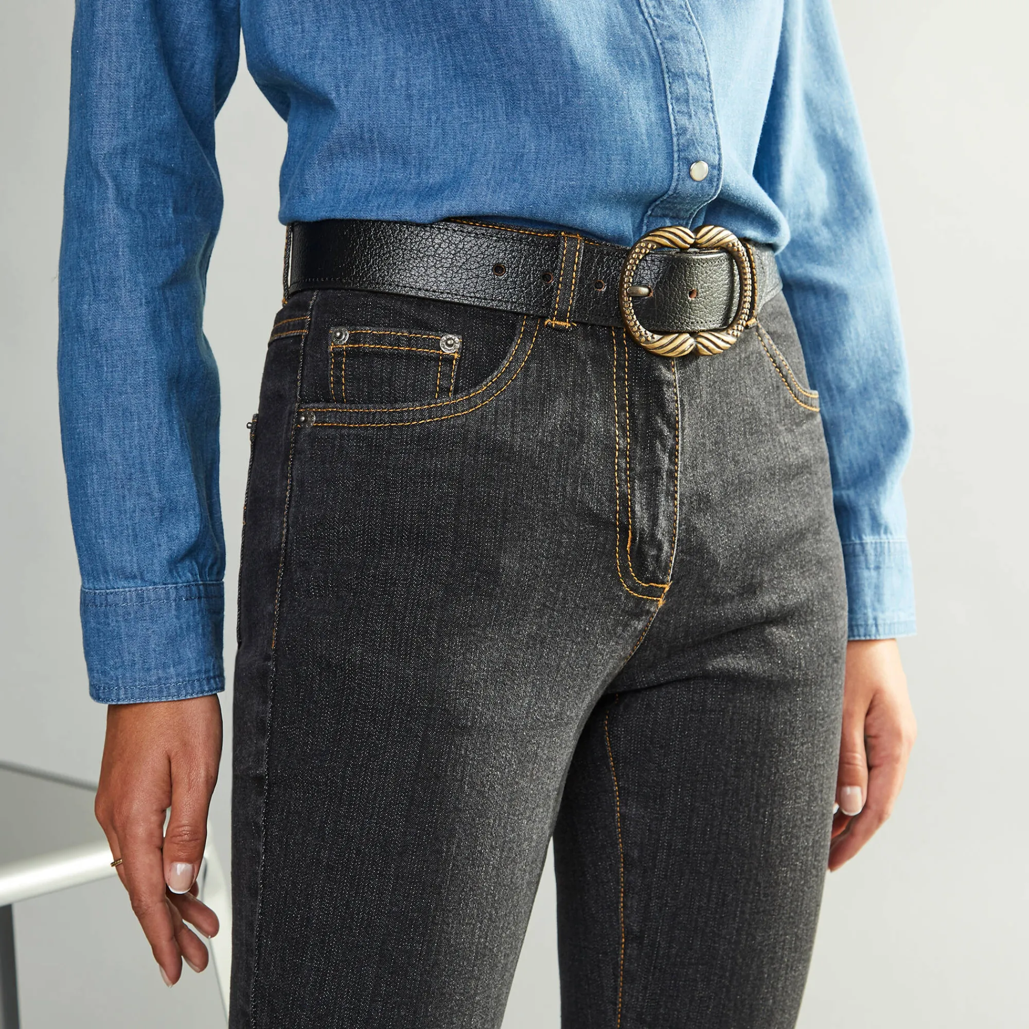 Jeans<Blancheporte Stretchjeans in recht model - gemiddelde lengte black
