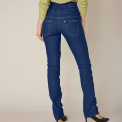 Jeans|Broek<Blancheporte Stretchjeans in recht model met hoge taille raw