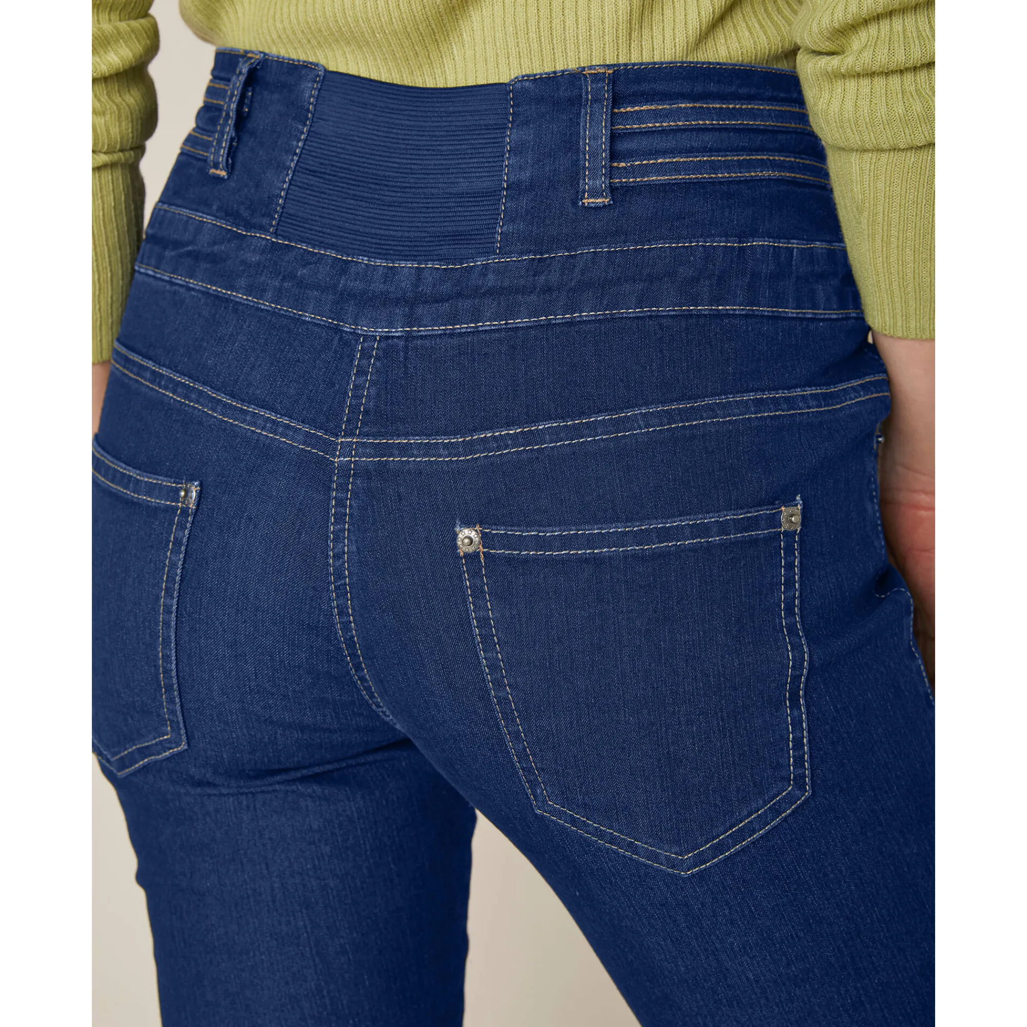 Jeans|Broek<Blancheporte Stretchjeans in recht model met hoge taille raw