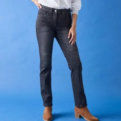 Jeans<Blancheporte Stretchjeans met recht model zwart