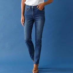Jeans<Blancheporte Stretchjeans met recht model stone