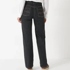Jeans|Broek<Blancheporte Stretchjeans met ruim model, kleine lengte zwart