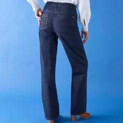 Jeans|Broek<Blancheporte Stretchjeans met ruim model, kleine lengte raw