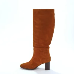 Feestelijke Schoenen|Laarzen<Blancheporte Suède leren laarzen karamel