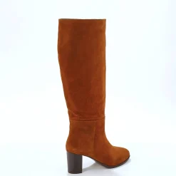 Feestelijke Schoenen|Laarzen<Blancheporte Suède leren laarzen karamel