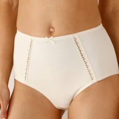 Slip En Shorty<Blancheporte Super maxislip in katoen - set van 2 ivoorkleur + grijsroze
