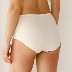 Slip En Shorty<Blancheporte Super maxislip in katoen - set van 2 ivoorkleur + grijsroze