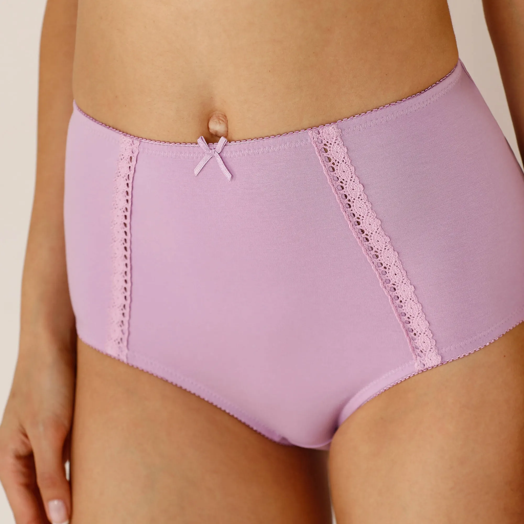 Slip En Shorty<Blancheporte Super maxislip in katoen - set van 2 blauw + parma