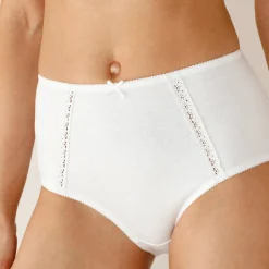 Slip En Shorty<Blancheporte Super maxislip in katoen - set van 2 wit