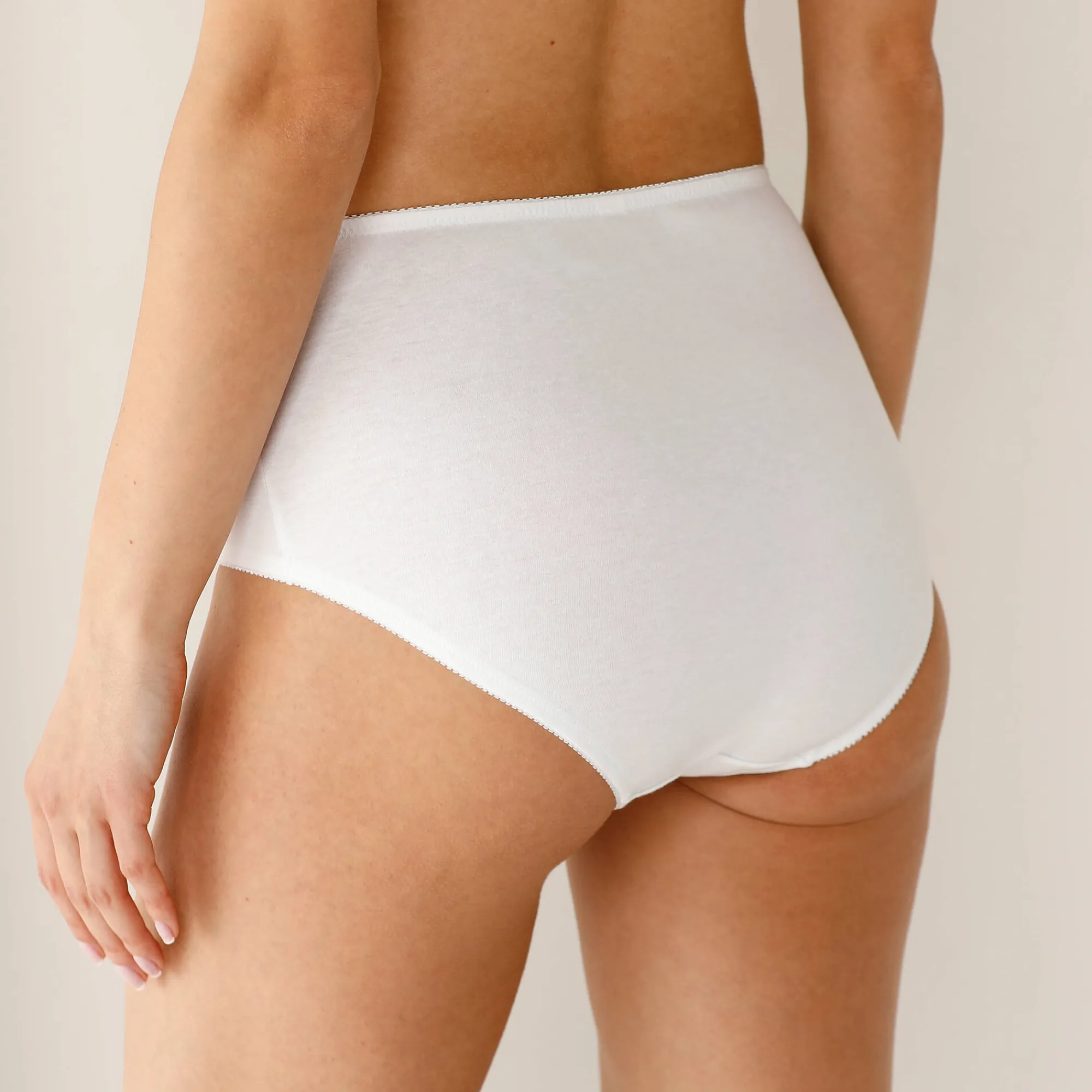 Slip En Shorty<Blancheporte Super maxislip in katoen - set van 2 wit