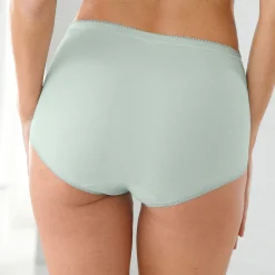 Slip En Shorty<Blancheporte Supermaxislip met kant - set van 3 amandel + roze + groen