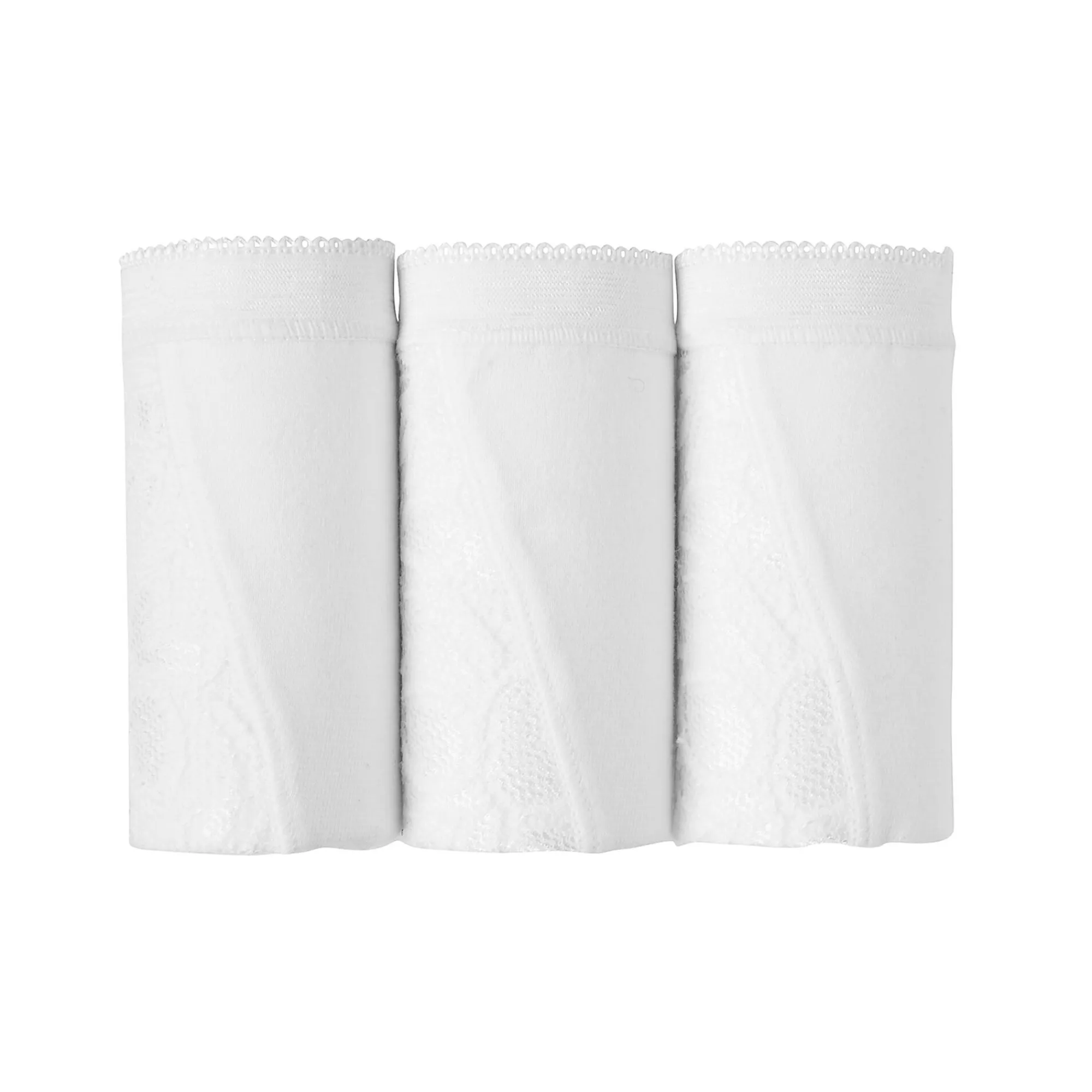 Slip En Shorty<Blancheporte Supermaxislip met kant - set van 3 wit