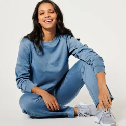Trui En Vest<Blancheporte Sweater in molton jeansblauw