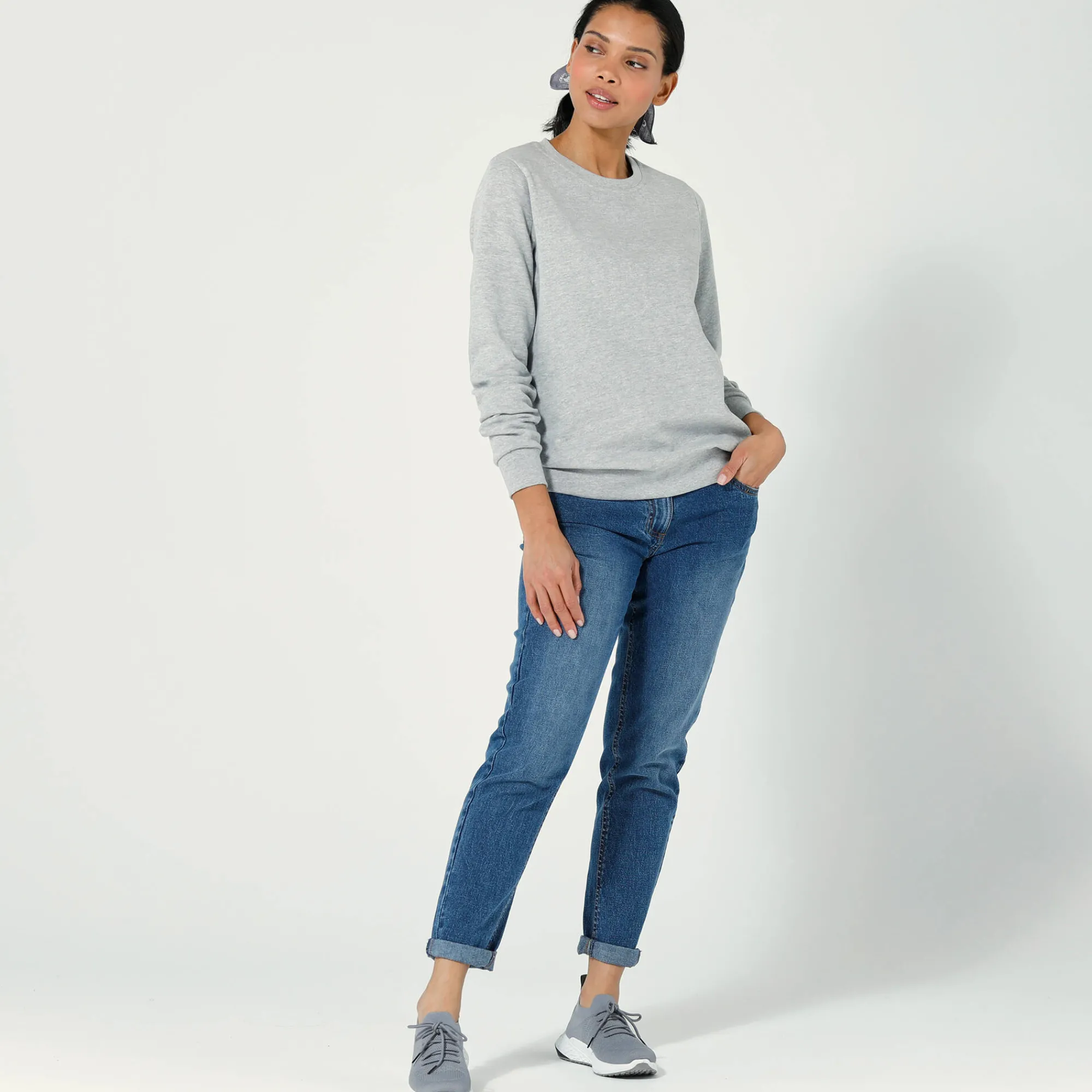 Trui En Vest<Blancheporte Sweater in molton chiné grijs
