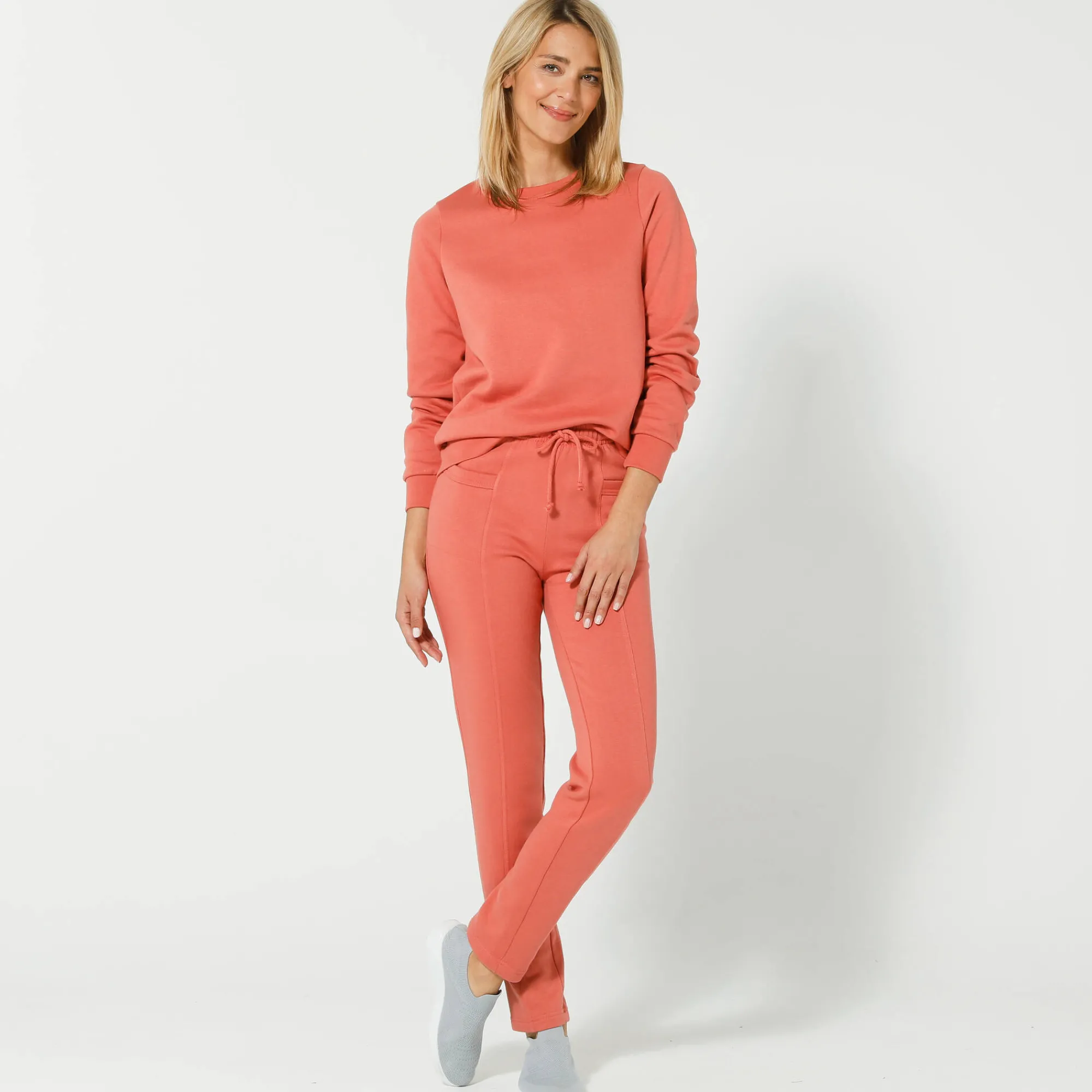 Trui En Vest<Blancheporte Sweater in molton theeroze