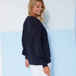 Trui En Vest<Blancheporte Sweater in molton marine