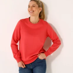 Trui En Vest<Blancheporte Sweater in molton koraal