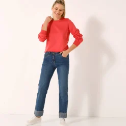 Trui En Vest<Blancheporte Sweater in molton koraal