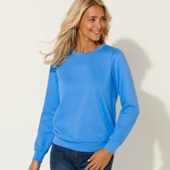 Trui En Vest<Blancheporte Sweater in molton blauw