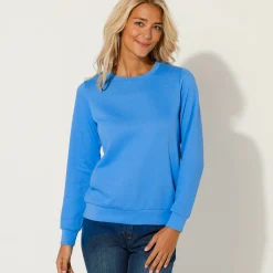 Trui En Vest<Blancheporte Sweater in molton blauw
