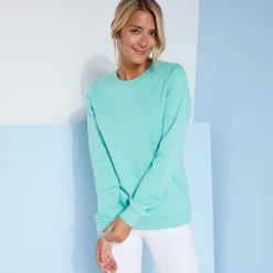 Trui En Vest<Blancheporte Sweater in molton watergroen