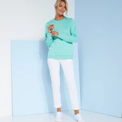 Trui En Vest<Blancheporte Sweater in molton watergroen