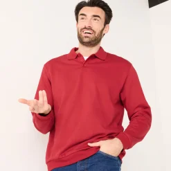 Sweater|Trui En Vest<Blancheporte Sweater in molton met polokraag rood
