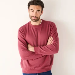 Sweater|Trui En Vest<Blancheporte Sweater in molton met ronde hals DONKERROZE