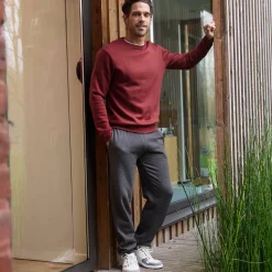 Sweater|Trui En Vest<Blancheporte Sweater in molton met ronde hals rood