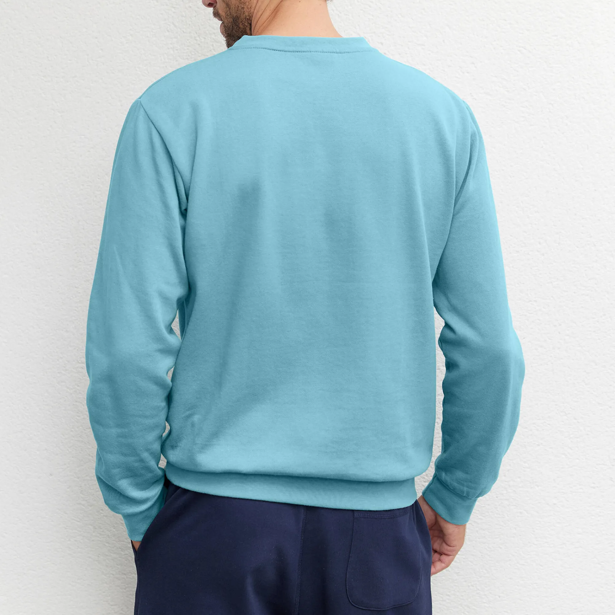 Sweater|Trui En Vest<Blancheporte Sweater in molton met ronde hals groenblauw