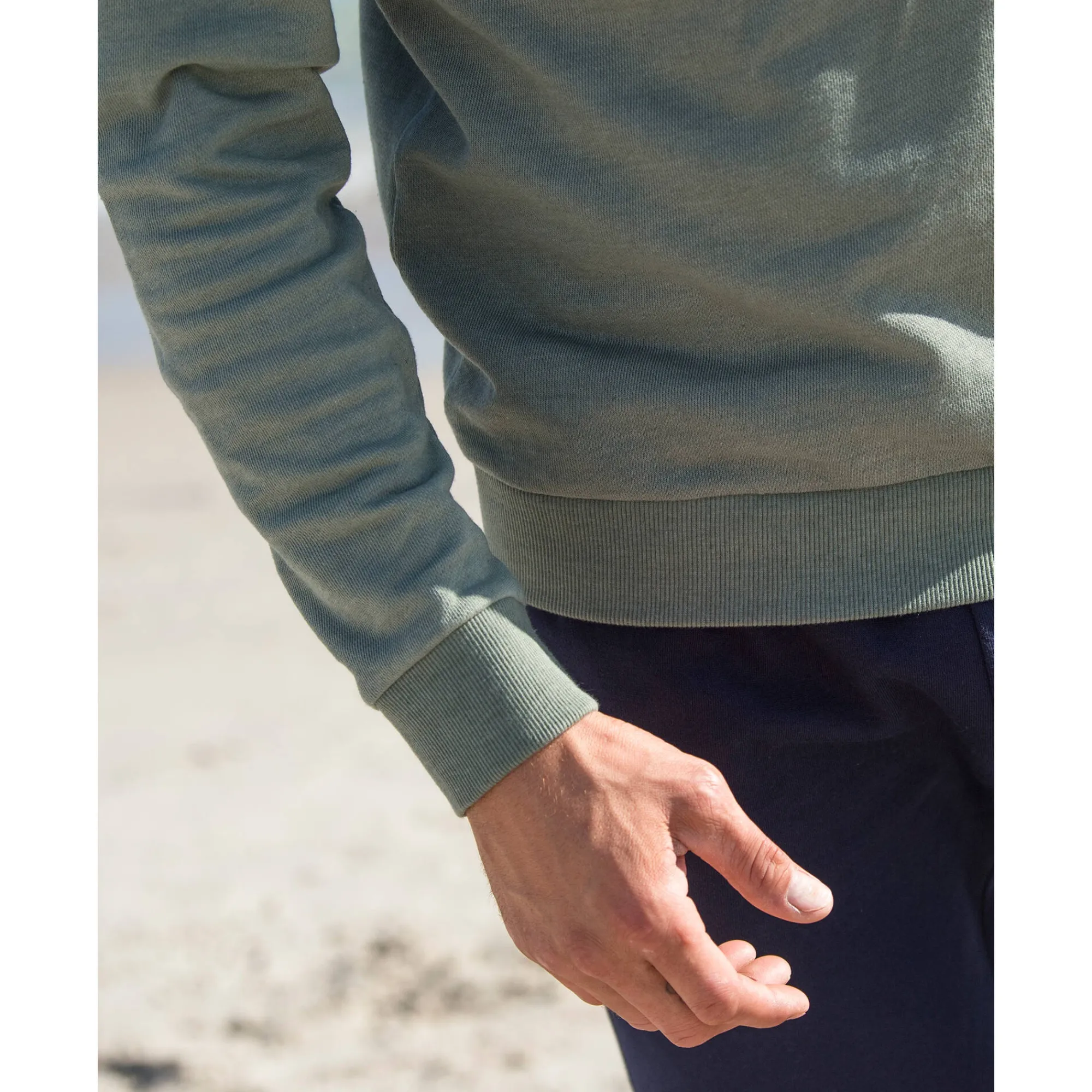 Sweater|Trui En Vest<Blancheporte Sweater in molton met ronde hals linde